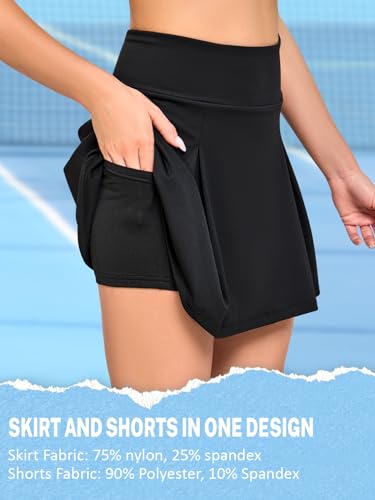 Tennis Skirt with Pockets, Elastic Waist
