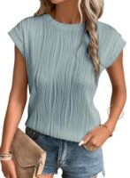 Short Sleeve Knit Blouse