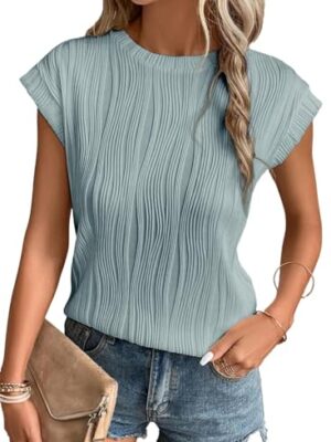 Short Sleeve Knit Blouse