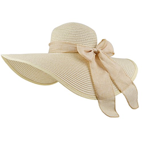 Big Bowknot Foldable Straw Sun Hat