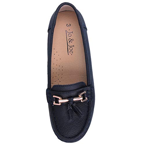 Leather Flat Loafer Casual Comfy Work Shoes
