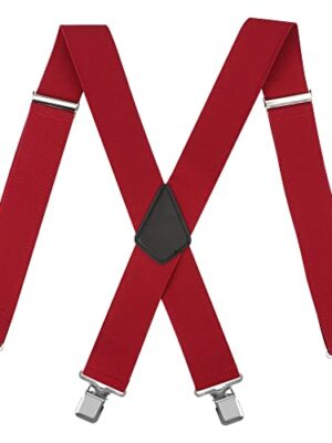 Elastic X-Shape Trouser Braces, 4 Clips