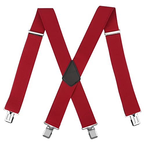 Elastic X-Shape Trouser Braces, 4 Clips