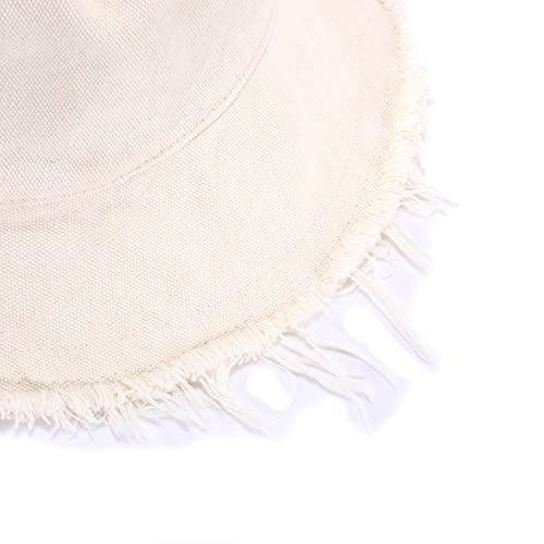 Summer Cotton Wide Brim Bucket Hat