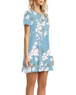Summer Casual T-Shirt Dress with Pockets