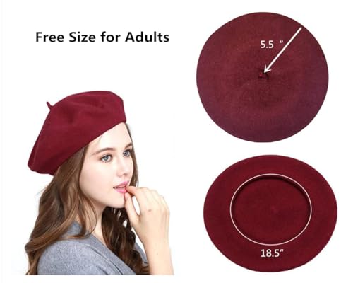 Wool Beret - Claret