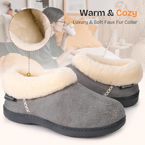Micro Suede Plush Memory Foam Slippers