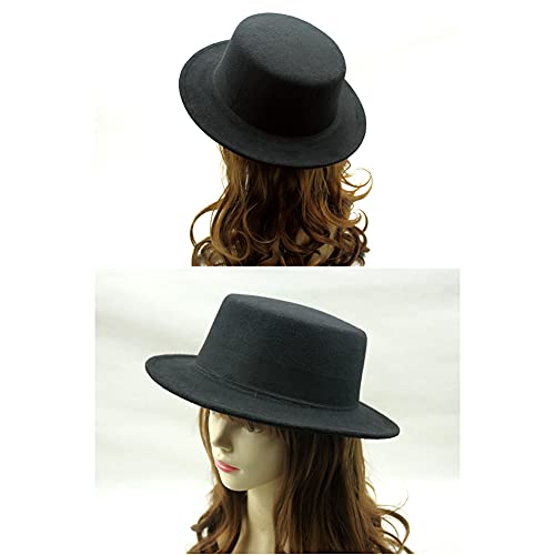 Black Fedora Hat for Party, Cosplay, Wedding