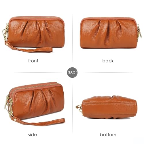 Ruched Wristlet Wallet with Strap