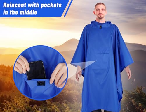 3-in-1 Waterproof Rain Poncho, Tent, Tarpaulin