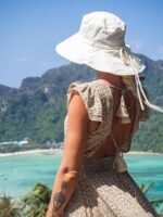 UPF 50 Wide Brim Cotton Sun Hat