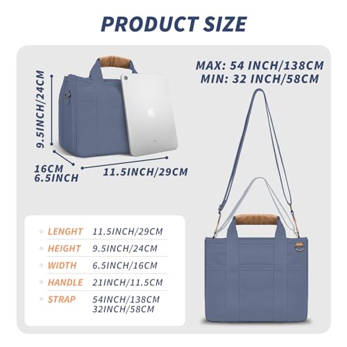 Blue Canvas Tote Bag