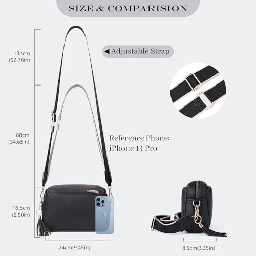 Crossbody Bag with 3 Zips