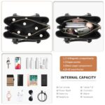 PU Leather Top Handle Handbag, 25 cm