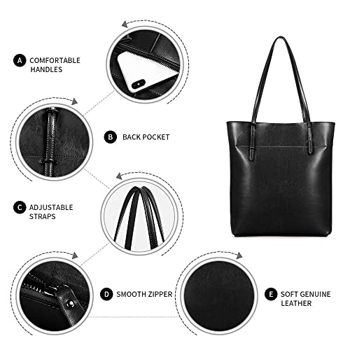 Kattee Vintage Women Leather Tote Bag, Large & Stylish