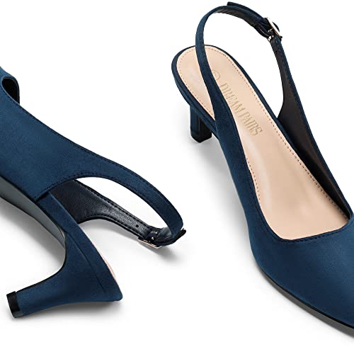 Slingback Kitten Heel Court Shoes
