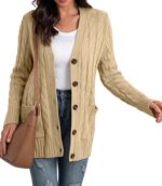 Long Chunky Knit Cardigan with Pockets