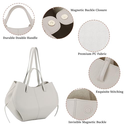 Crescent Tote Bag with Clutch