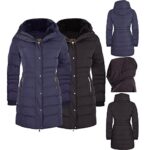 Quilted Winter Parka with Fur Hood