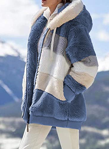 Fuzzy Fleece Hooded Cardigan