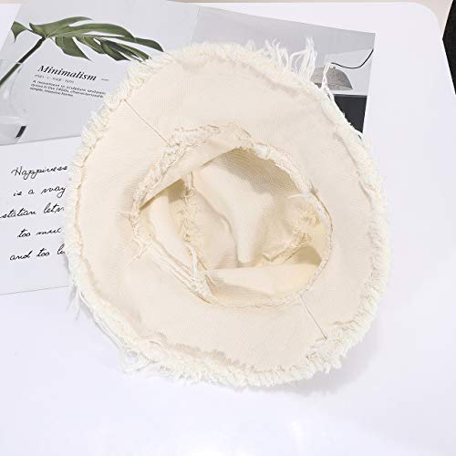 Summer Cotton Wide Brim Bucket Hat