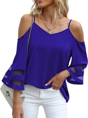 Summer Cold Shoulder Blouse