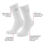3 Pack Crew Socks, White