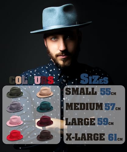 Trilby Fedora Hat with Band