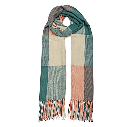 Winter Soft Tartan Check Wool Scarf