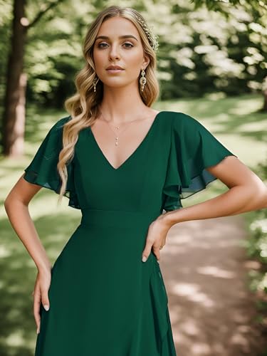 Ever-Pretty Women's Chiffon V Neck Maxi Dress