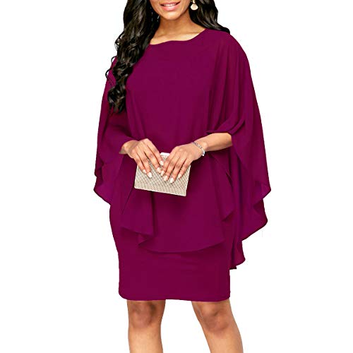 Plus Size Chiffon Party Midi Dress