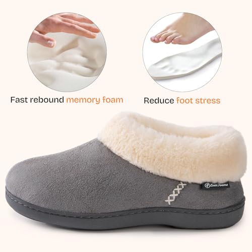 Micro Suede Plush Memory Foam Slippers