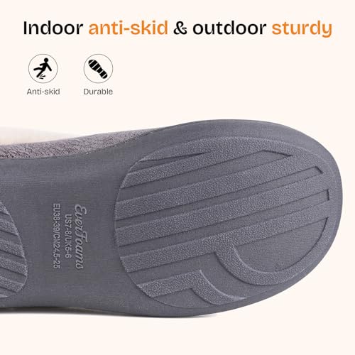 Micro Suede Plush Memory Foam Slippers