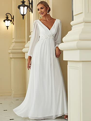 Elegant A-Line V-Neck Bridesmaid Dress