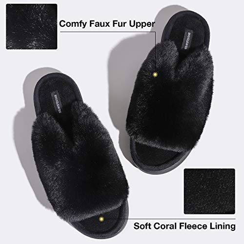 Deluxe Memory Foam Open Toe Slippers
