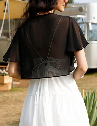 Bolero Shrug Chiffon Cropped Cardigan
