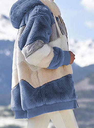 Fuzzy Fleece Hooded Cardigan
