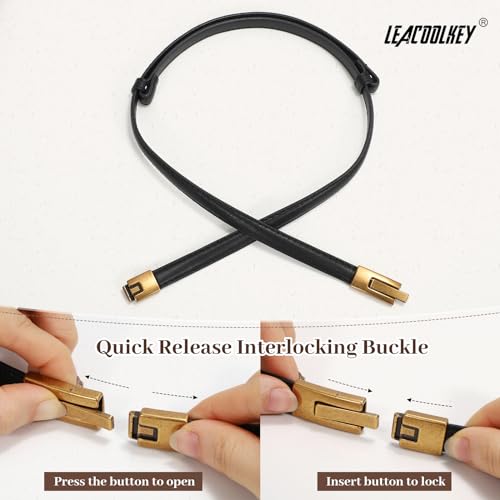 Skinny Leather Belts with Gold Buckle