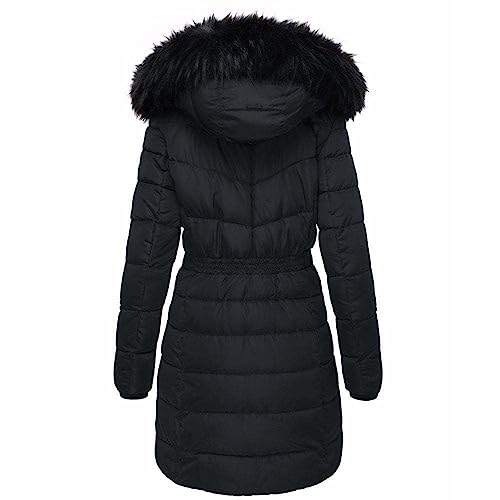 Quilted Hooded Winter Parka - Fleece Lined