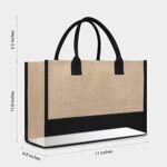 Initial Jute/Canvas Tote Bag