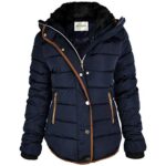Quilted Winter Puffer Coat with Faux Fur Hood