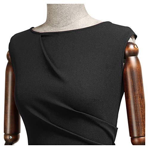 Vintage Pleated Sleeveless Pencil Dress