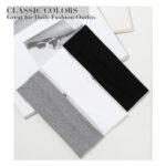7cm Wide Black Headbands, 2-Pack