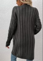 Long Sleeve Open Front Cardigan with Pockets