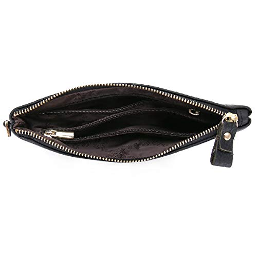 Leather Wristlet Clutch Wallet