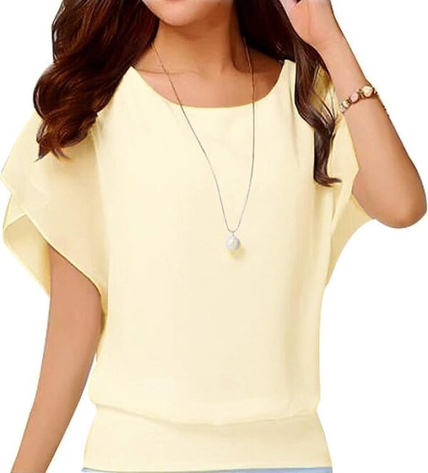 Summer Chiffon Blouses - Short Sleeve