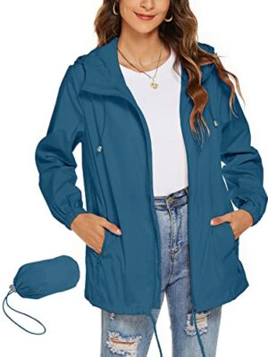 Waterproof Lightweight Hooded Raincoat