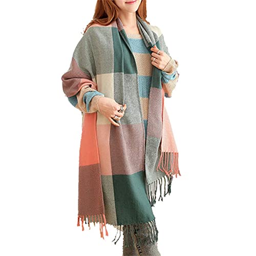 Winter Soft Tartan Check Wool Scarf