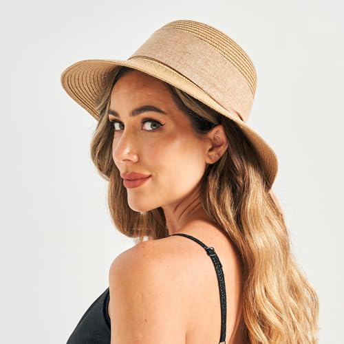 UPF 50+ Wide Brim Straw Sun Hat