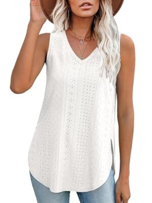V Neck Sleeveless Summer Tank Top